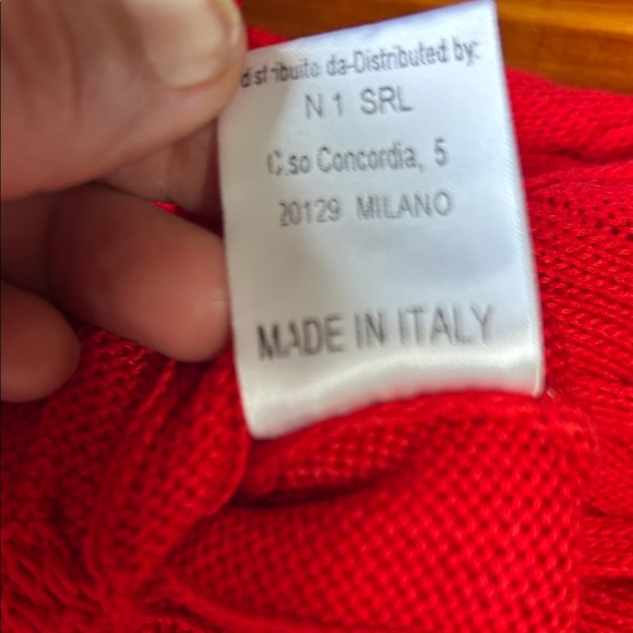 Chiara Ferragni Red Cable Knit Cropped Sweater - Picture 5 of 8